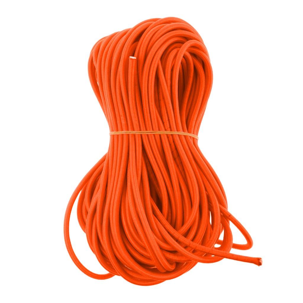 Cuerda elástica de 6 mm naranja de 30 metros de longitud para baca de techo