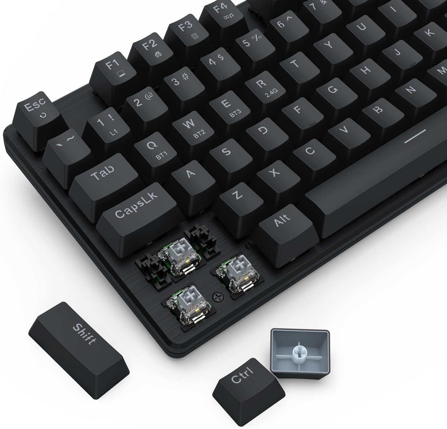 Redragon K671KS Wireless Mechanical Gaming Keyboard, Tri Mode BT/2.4G/USB-C Hot Swappable Custom Keyboard, RGB Backlit Computer Gaming Keyboards, PBT Keycaps, Programmable for PC/Tablet/MAC