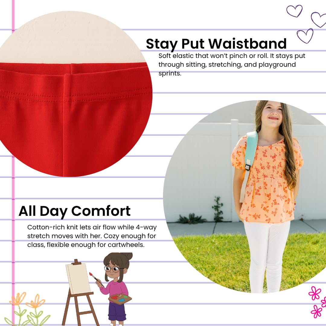 Popular Leggings para niñas, Longitud al Tobillo, Leggings cómodos para niñas. Medias de algodón sin pies, suavidad y transpirabilidad.