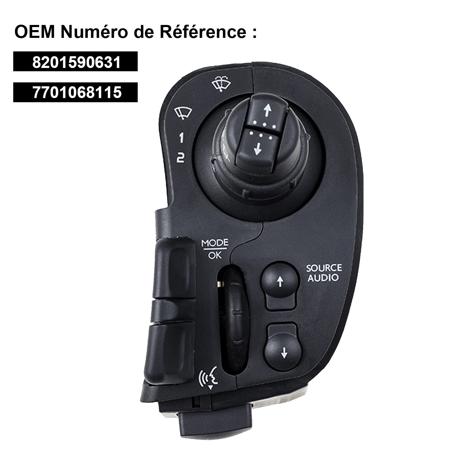 YAOPEI Commodo Essuie Glace Clio 3 Kangoo 2 Modus 2005-2012 7701068115 8201590631 Commande Essuie-Glace Radio Clignotant
