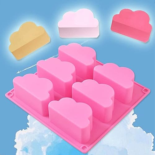 Miniatura 4 de 4 moldes de silicona para jabón, moldes para hacer jabón, moldes de silicona Cloud para chocolate, caramelos, gelatina, gelatina, gelatina,