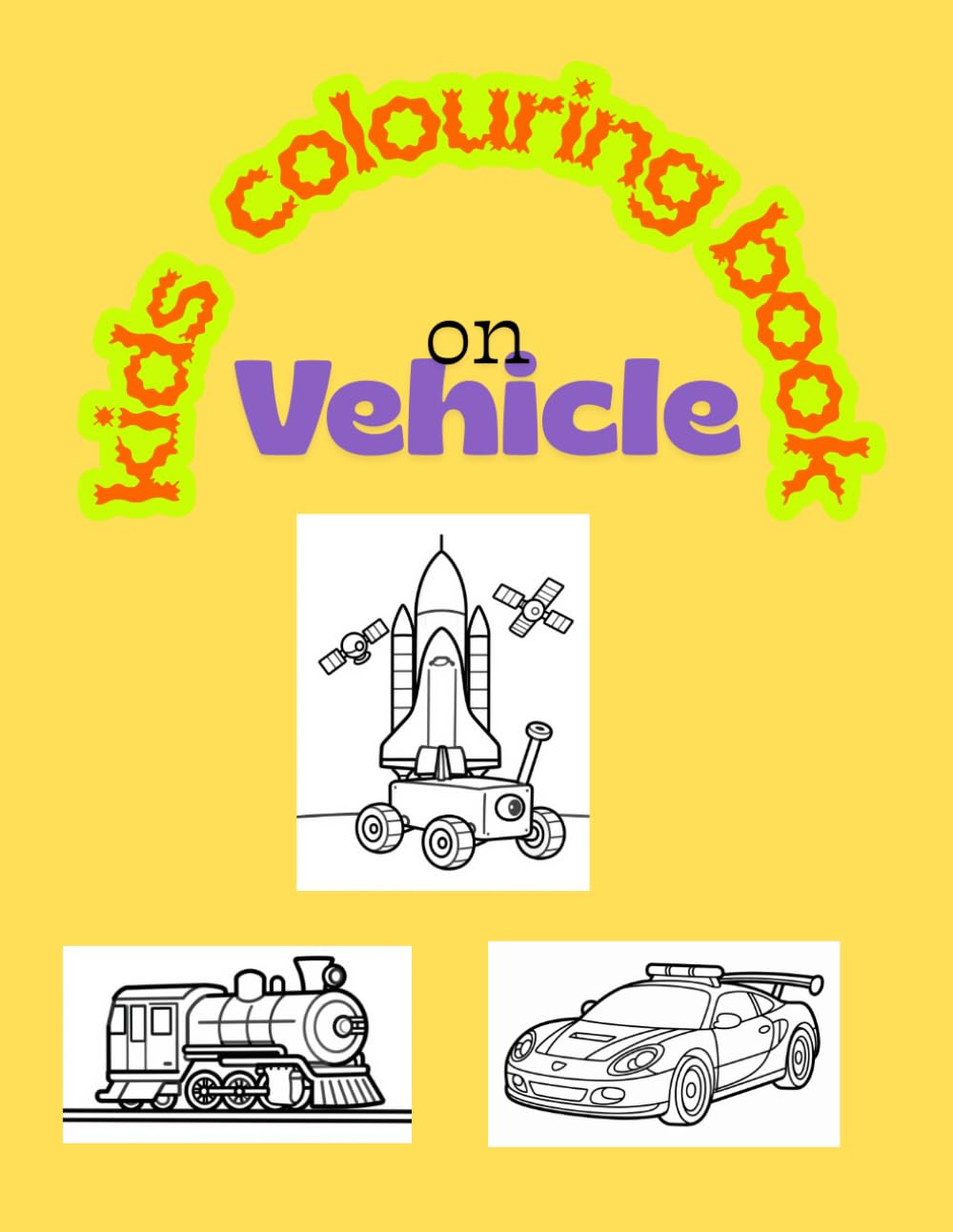 Kids Colouring Book on Vehicle