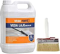 Kit Impermeabilizante Líquido Incolor 5L Com Broxa Selador Para Laje Telhado E Superfícies Externas Proteção Contra Água Alta Durabilidade
