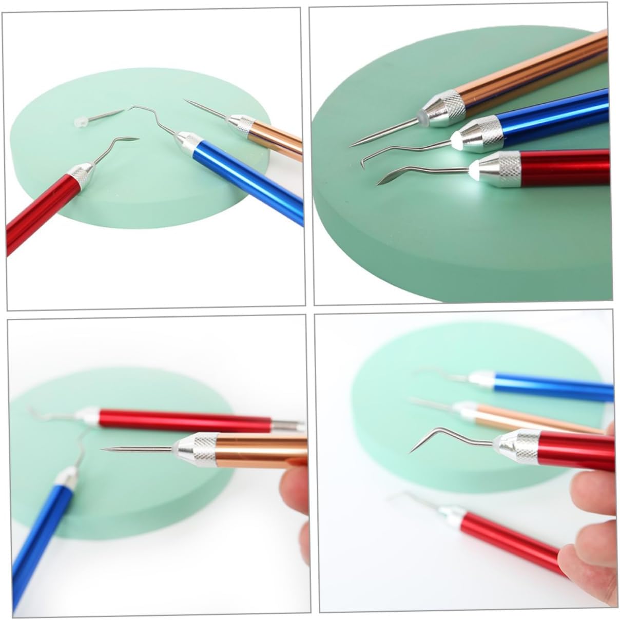 Gadpiparty 2sets Vinyl Weeding Tool Kit Set Assorted Needles for Crafting Projects Vinyl Removal for Scrapbooking and Cutting Rose Gold and