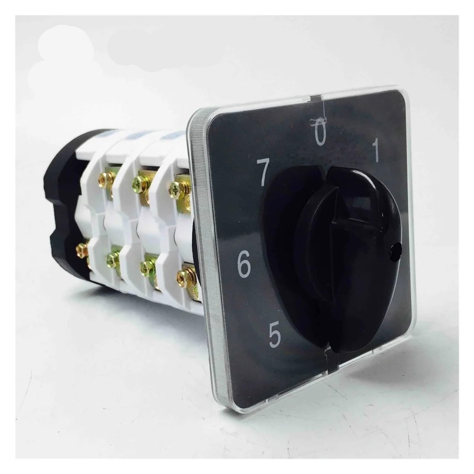 BKGWCSOR 7 Position Rotary Changeover Switch Four Poles 75A Cam Manual Transfer Selector YMZ12-75/4 Switches
