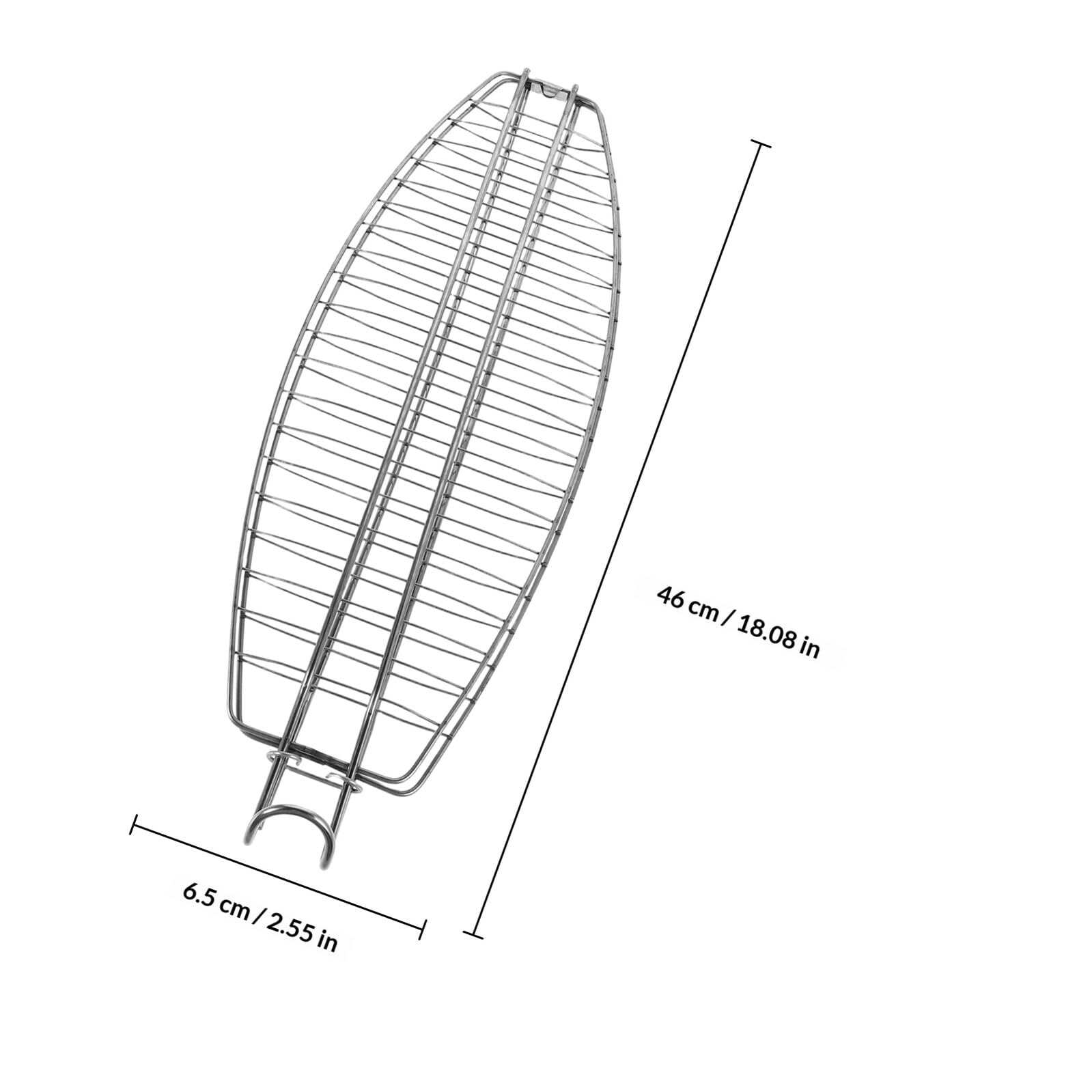 Uonlytech Cestello Barbecue in Acciaio Inossidabile per Pesce, Pieghevole e Facile da Conservare, Accessorio Multifunzionale per Camping e Picnic all Aperto