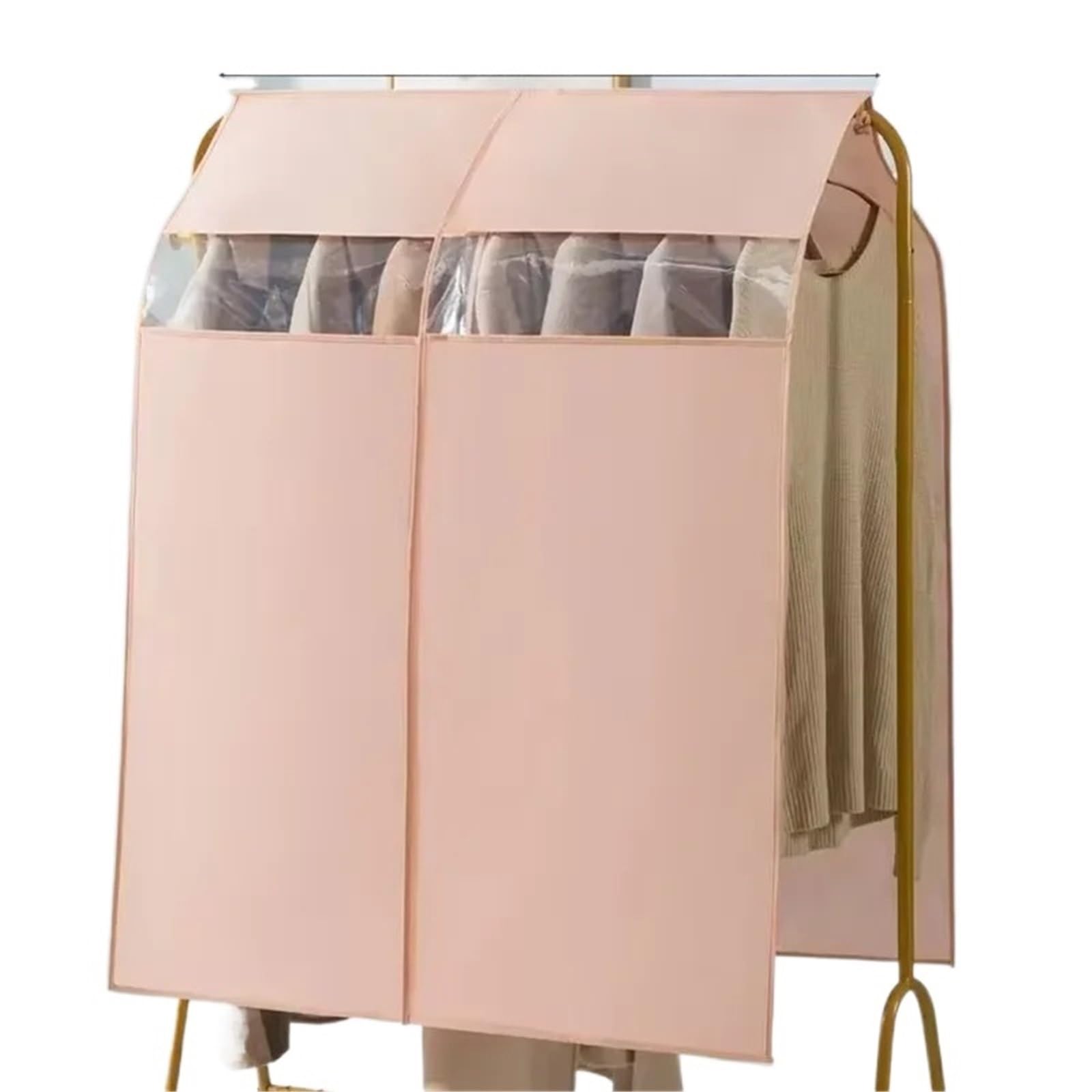 Clothes Rail Cover Clothing Dust Cover Three Dimensional Transparent Bag For Home Use Hanging Storage Fully Enclosed(Color 2-60x120cm)
