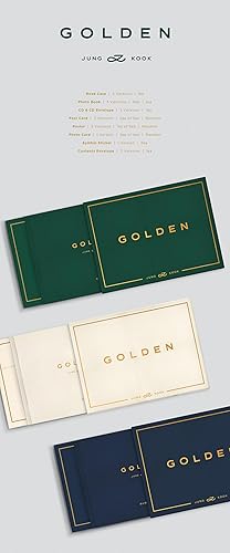 Miniatura 2 de BTS  JUNGKOOK GOLDEN (versión sólida) 1er álbum en solitario CD+póster+tarjeta fotográfica+etiqueta de símbolo+postal+libro de fotos+sobre