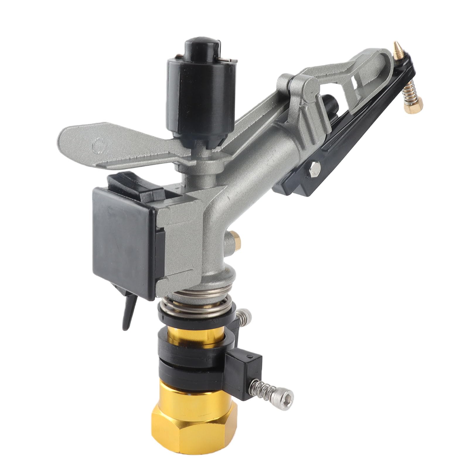 Arroseur d'irrigation Rotatif Automatique en Alliage, 1 Pouce FNPT, Réglable à 360 Degrés, Portée de 18 à 36 M, pour Cour, Jardin, Pelouse, Terres Agricoles, Vergers