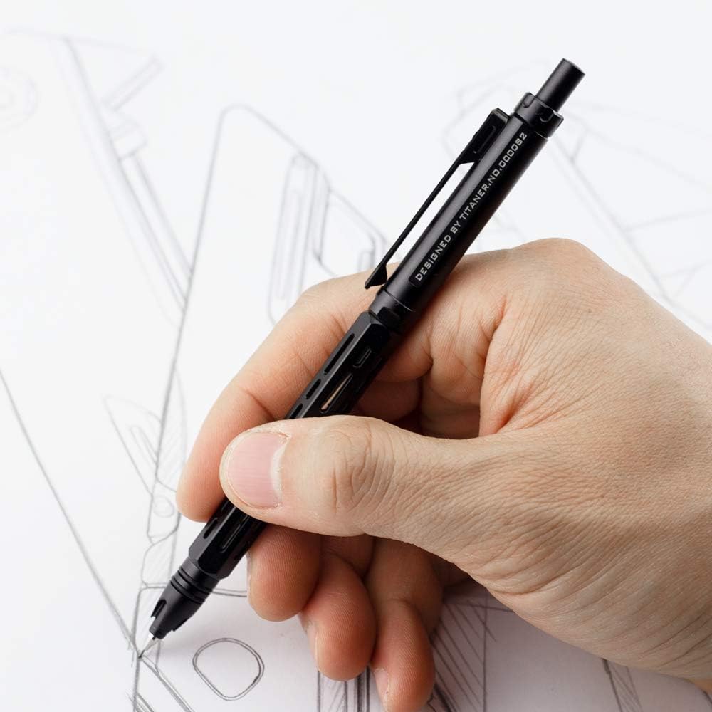 Amazon Titaner Cnc 機械加工 チタン シャープペンシル メタル Edc ペン 0 5mm クリップ付き ブラック シャープ ペン 文房具 オフィス用品 Amazon Titaner Cnc 機械加工 チタン シャープペンシル メタル Edc ペン 0 5mm クリップ付き ブラック シャープ ペン 文房具 オフィス用品