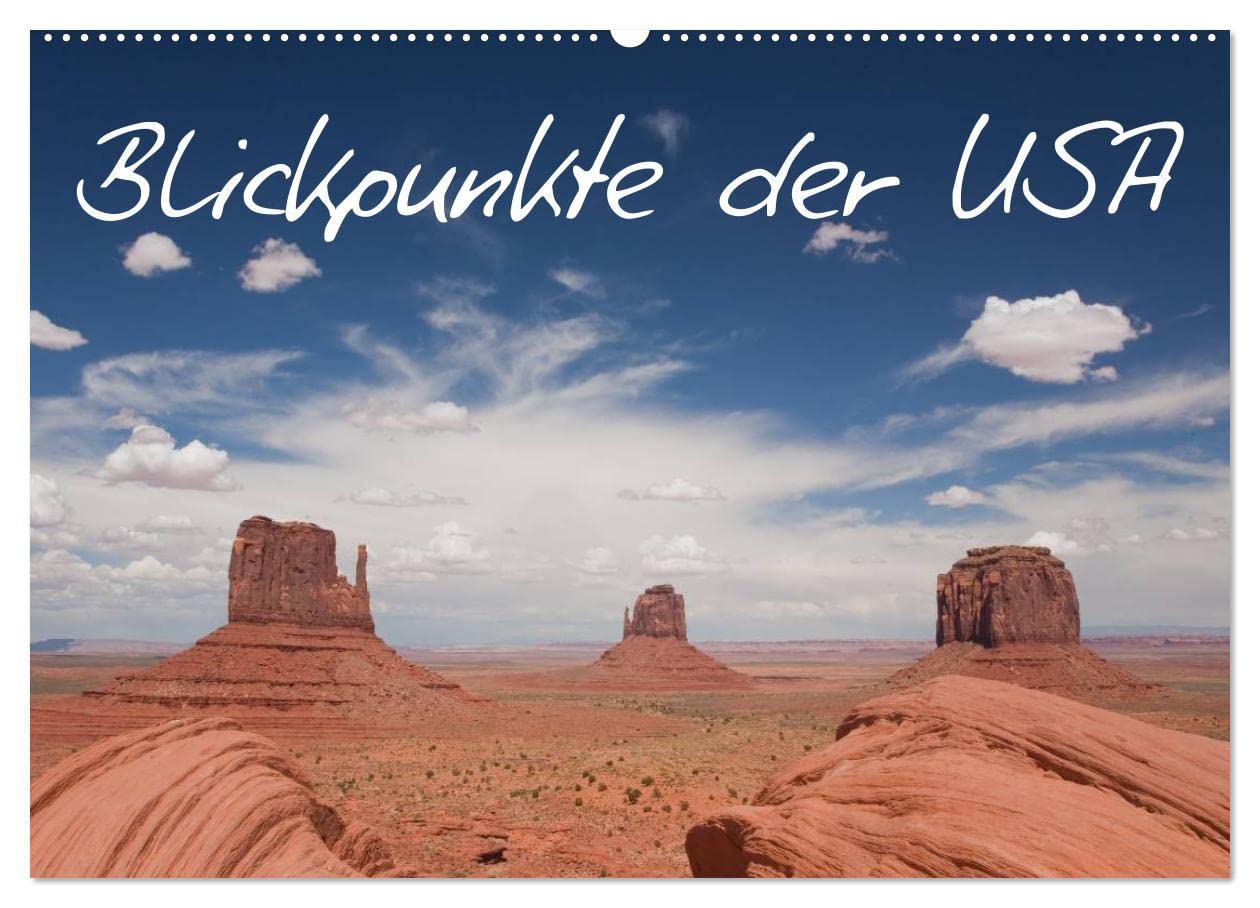 Calendrier des USA 2026 impression haute definition grand format paysage A2