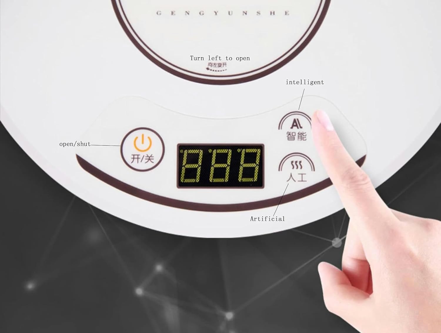 Bean Sprouts Tank, Automatic Bean Sprouts Machine Mini Greenhouse Cultivation Sprouting Machine Intelligent Purple Sand Cultivation Tank 2PCS-1/