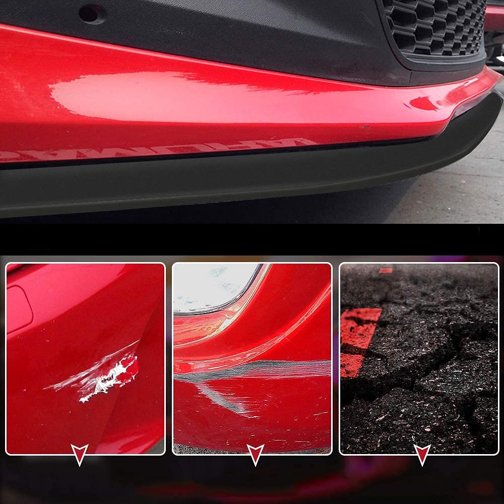 Spoiler Anteriore Universale Rubber Bumper Lip Gomma Paraurti Autoadesivo 2.5M