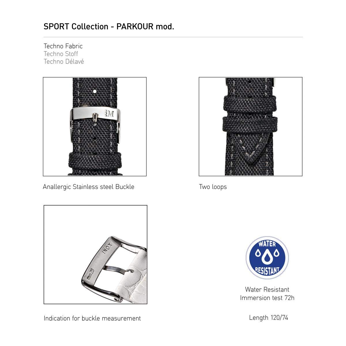 Morellato Bransoletka unisex z kolekcji sportowej, model Parkour, 22 mm, A01X5120282