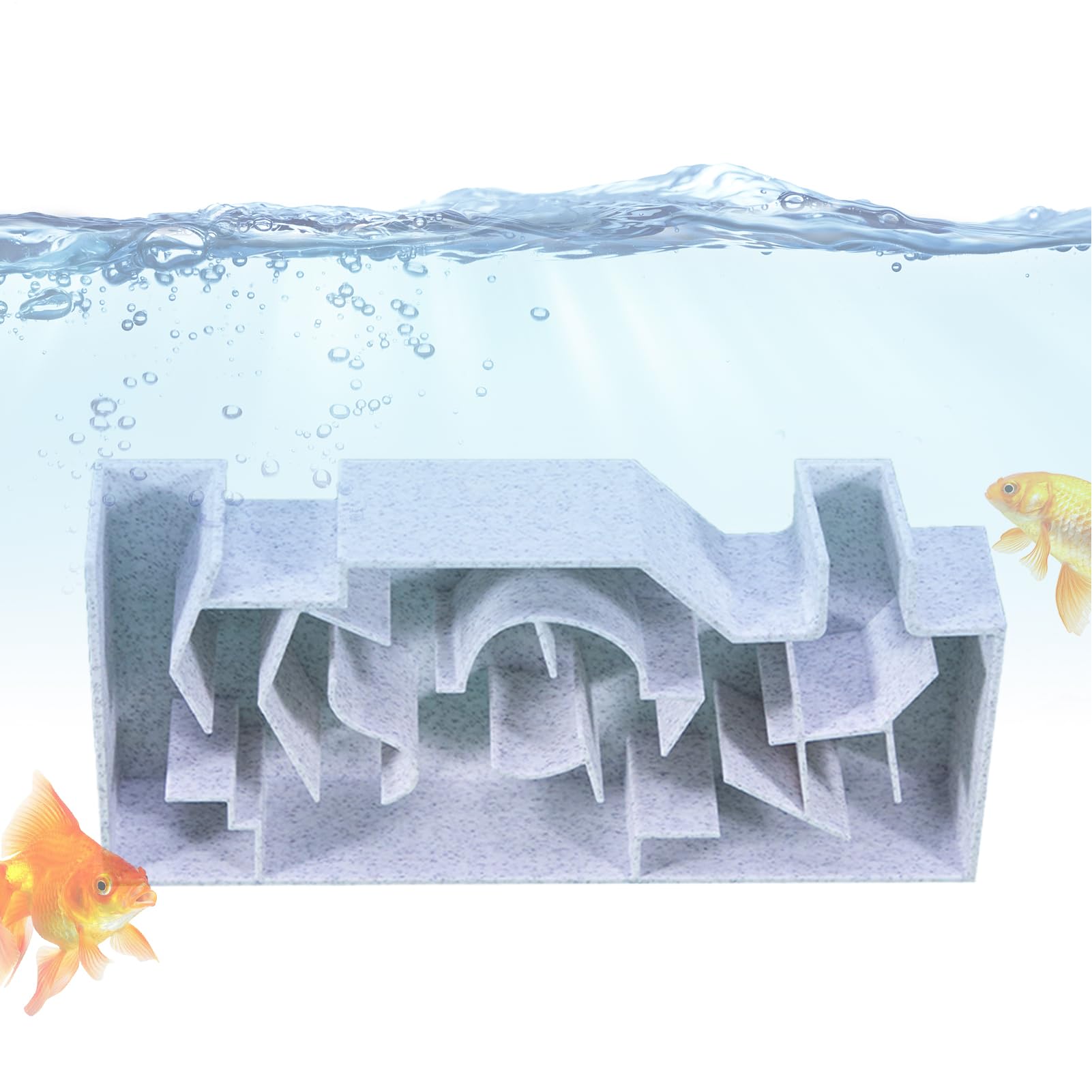 Fyrdyn Fish Tunnel,Aquarium Shrimp Cave | Underground Cave, Fish Tank Maze Habitat for Corner Wall Crab Catfish Hiding Observation
