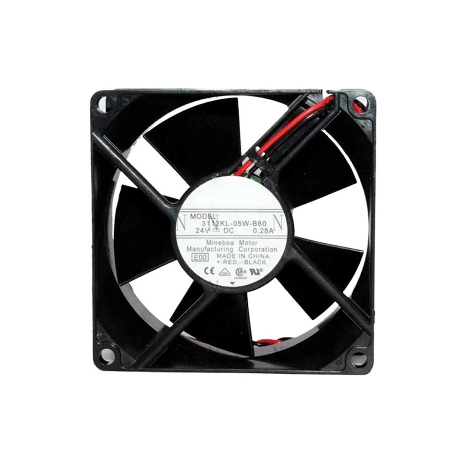 BALYDLUL 3112KL-05W-B60 24VDC 0.28A 80 * 80 * 32mm 2-wire Cooling Fan
