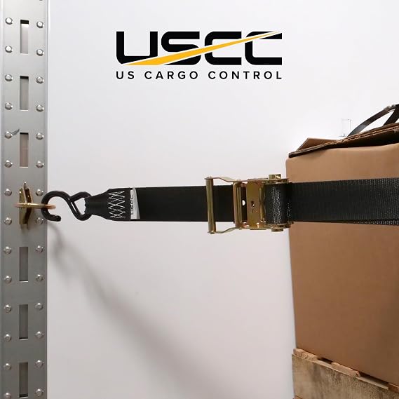 US Cargo Control E Track Tie Down with O Ring, 2 Inch E Fitting for E Track, Quickly and Easily Secure Cargo for Transport in an Enclosed Van, Truck, Or Trailer, Use with Series E Track, 4 Pack