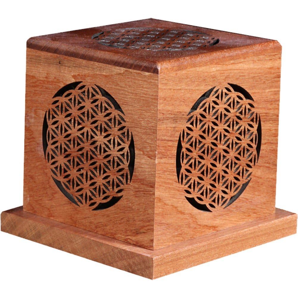 Boîte d'encens en bois pour la méditation et le bien-être