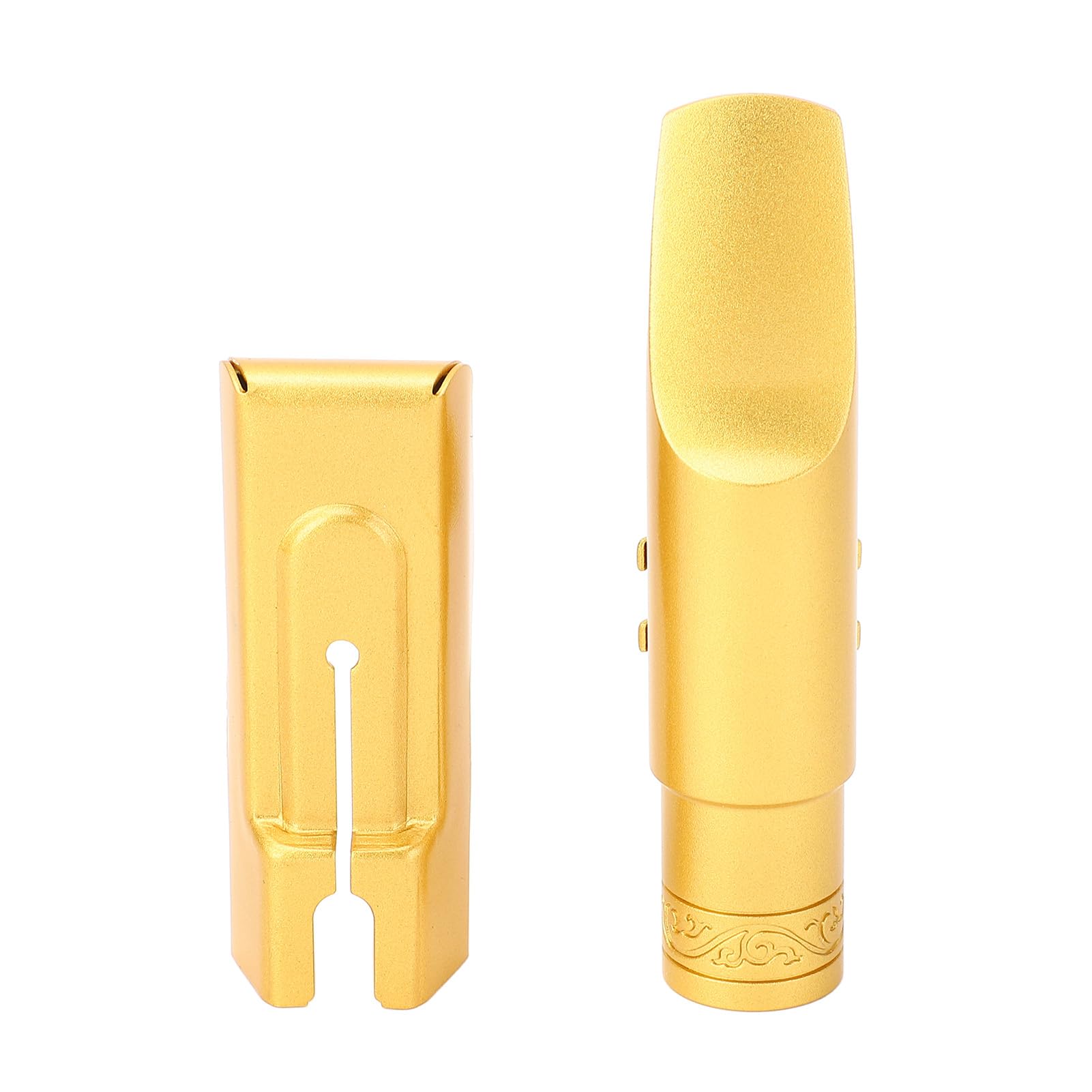 Bocchino per Sassofono Contralto, Bocchino in Ottone Metallico Tipo Slide, per Sassofono con Cappuccio Imbottito, Ideale per Principianti e Studenti di 5C