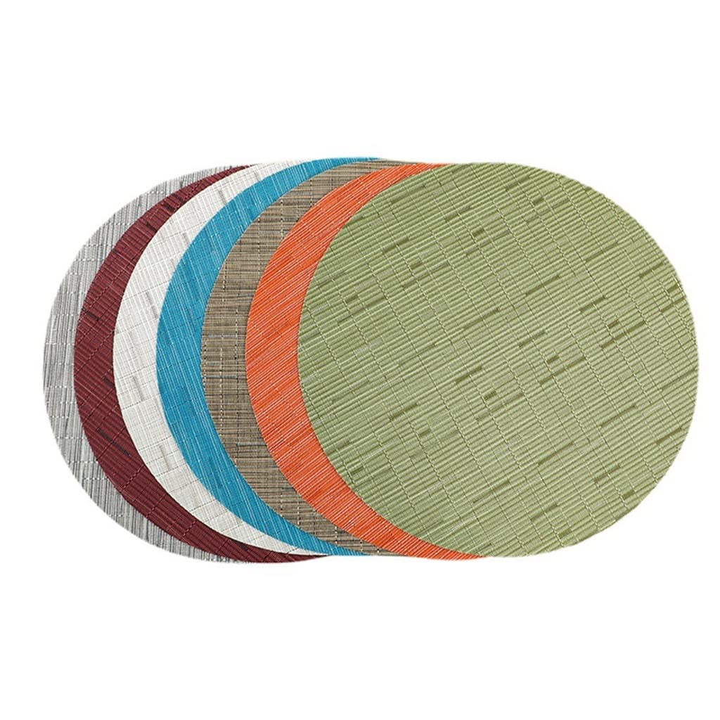 IANSHFKN European Round Pvc Placemats Home Insulation Western Hotel Coasters