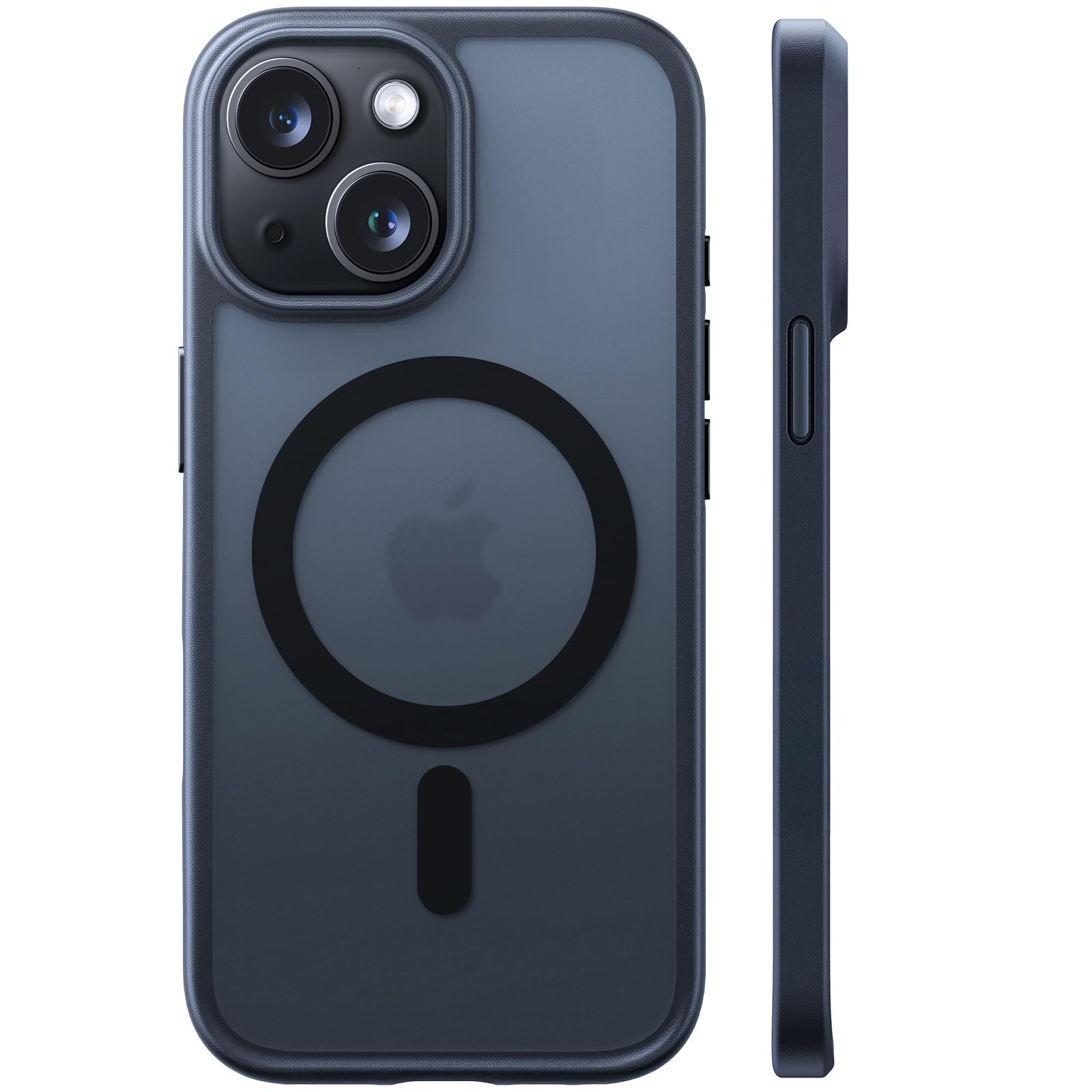 TORRAS for iPhone 15 Case with MagSafe, 12FT Military Grade Shockproof, Full Charge in 1.5 Hours, Velvety Touch and Anti-Slip Texture, Magnetic Protective for iPhone 15 Case Cover, Matte Black