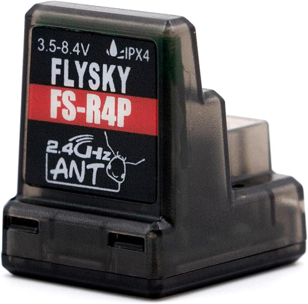 GoolRC Flysky FS-R4P Receiver, 2.4GHz 4CH Receiver ANT Protocol Single Antenna PWM Output Compatible with Flysky FS-G7P FS-ST8 Radio Transmitter for RC Car and Boat