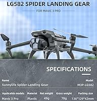 Vista 2 de Tren de aterrizaje para DJI Mavic 3 Pro, pata de araña de aterrizaje plegable compatible con accesorios DJI Mavic 3 Pro, gris