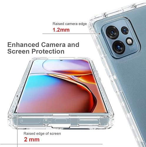 Miniatura 2 de Funda compatible con Motorola Edge + 2023Moto X40Moto X40 Pro XT2301-5, carcasa protectora transparente a prueba de golpes para Motorola Edge Plus