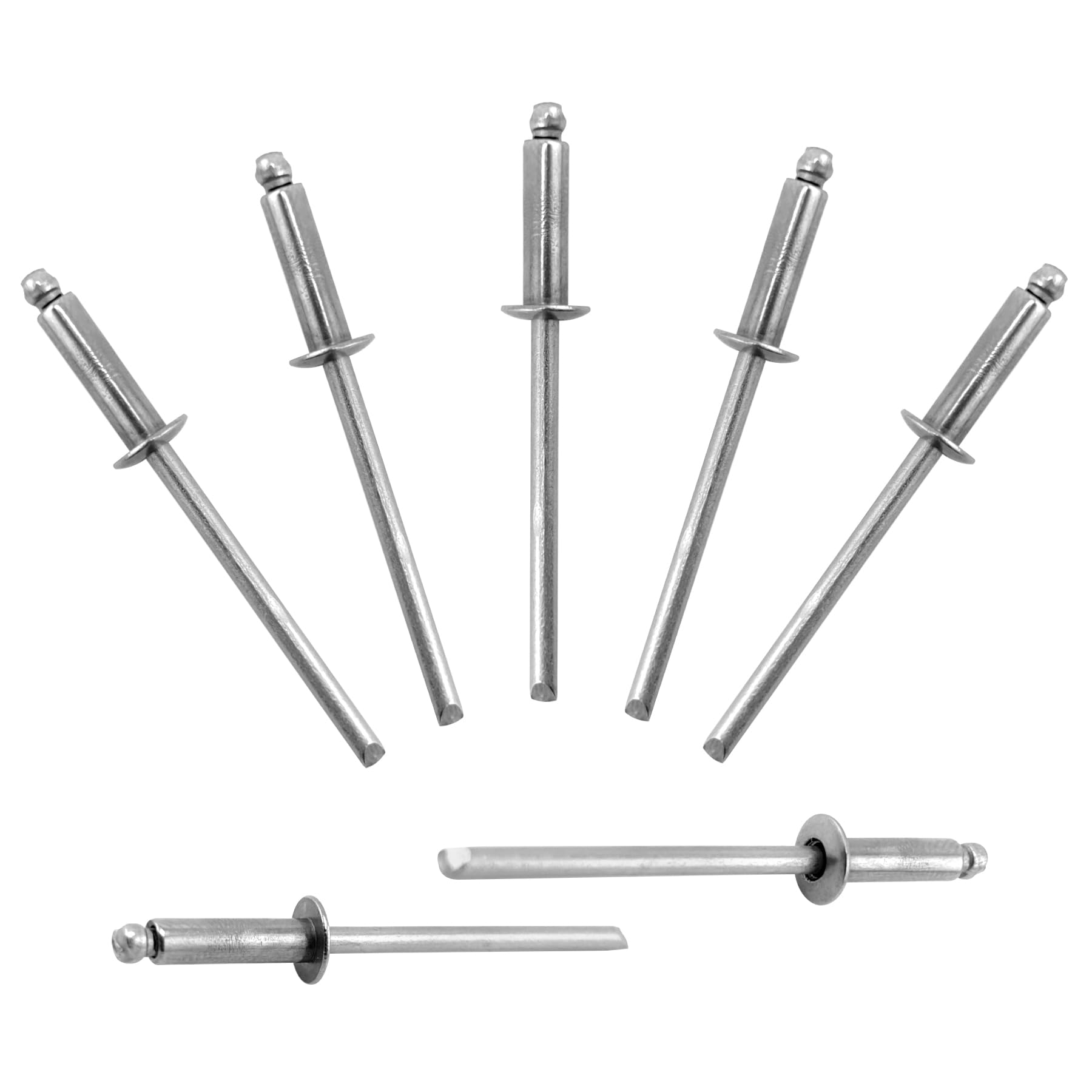 ALLCLEAN 250 Pcs 1/8"x3/8" Stainless Steel Blind Pro Rivets,3.2 x 10mm Pop Rivets,Stainless Steel Grip and Stainless Steel Mandrel