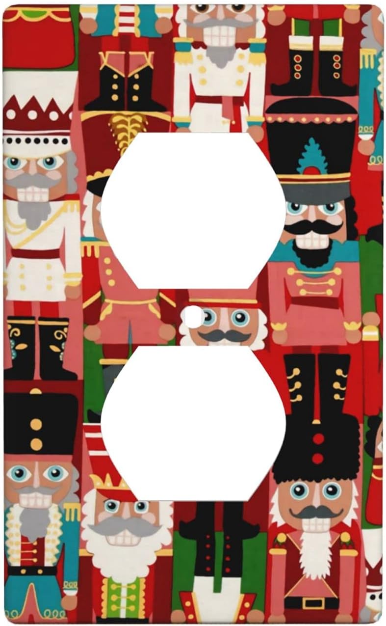 Nutcracker Toy Soldiers Duplex Device Receptacle Wall Plate, Heat Resist Classic Light Switch