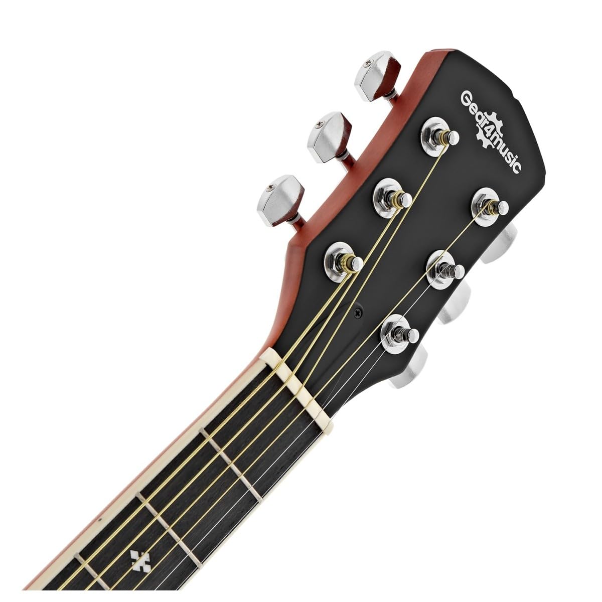 Roundback-Elektroakustikgitarre von Gear4music, Schwarz