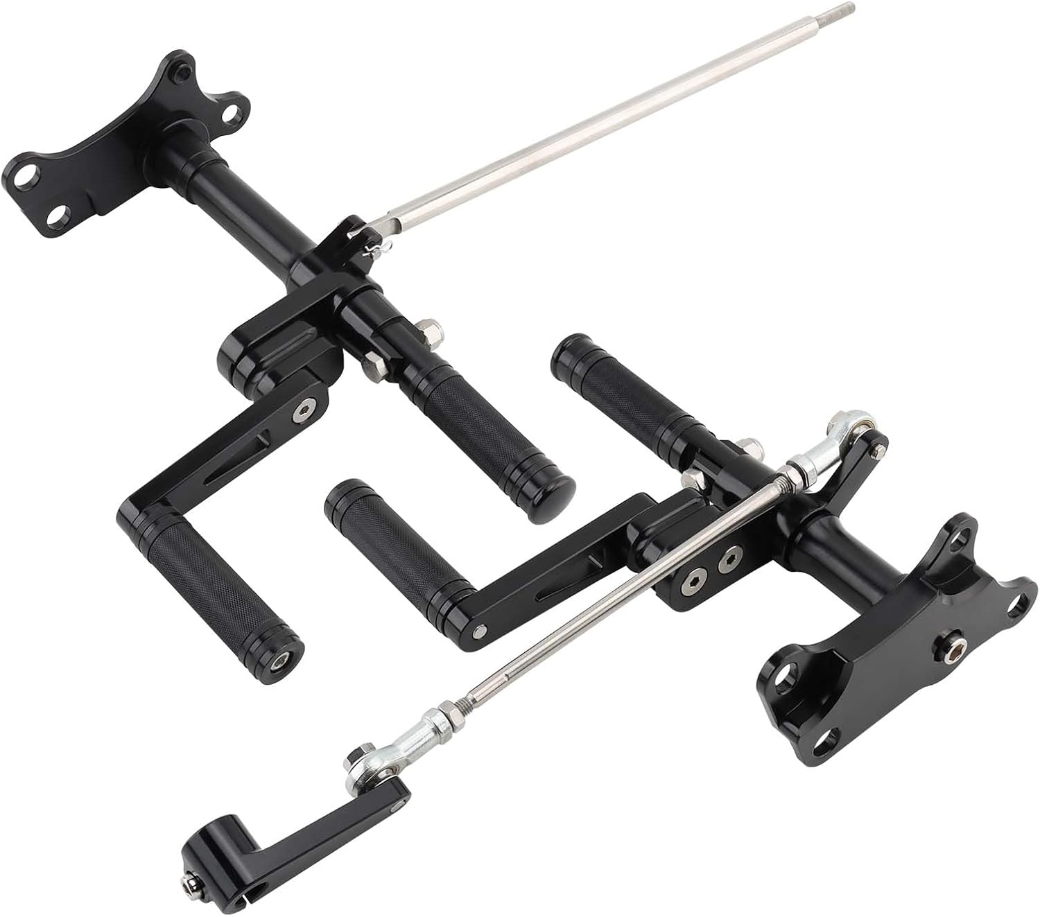 Forward Controls Foot Pegs Levers Linkages Kit Aluminum For Harley 1986-2003 Sportster XL 883 Deluxe 1100 1200 Sport (Black)
