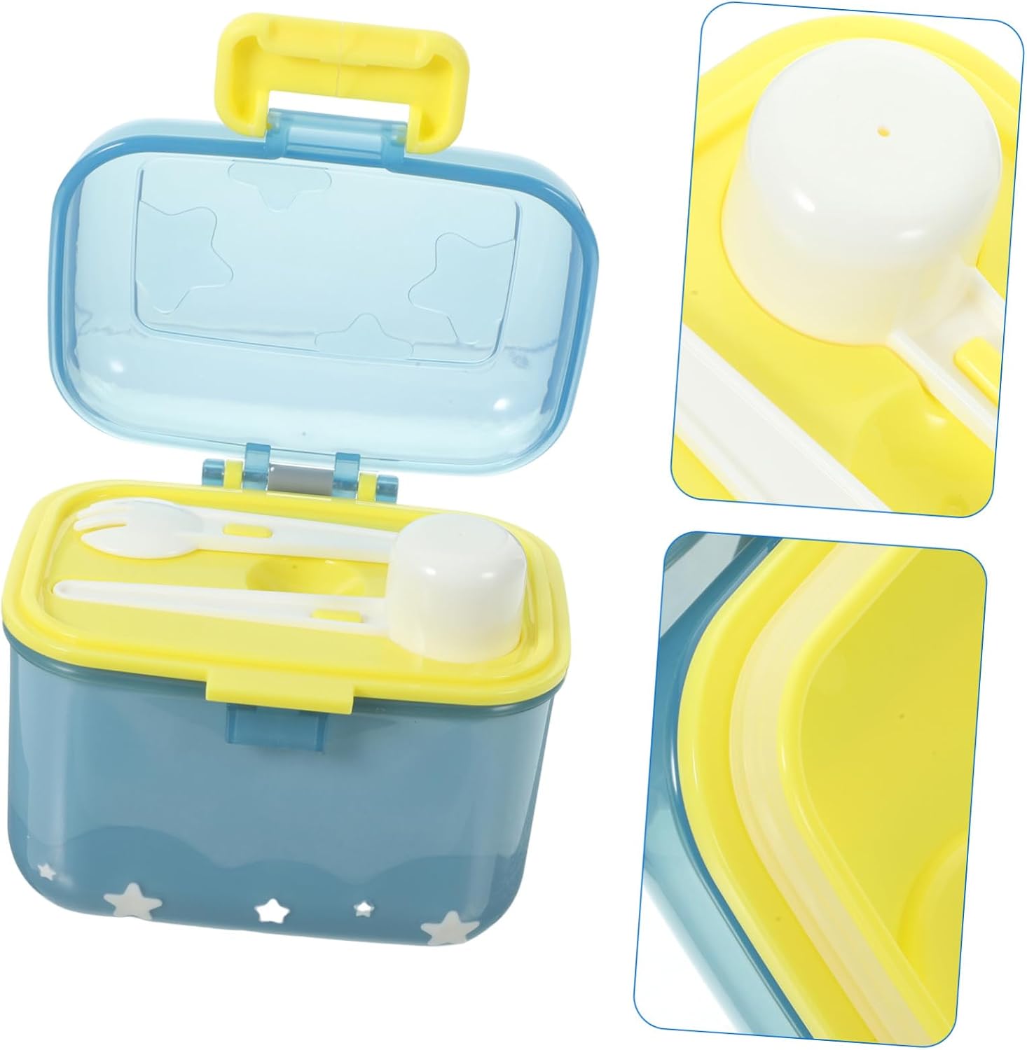 Portable Milk Powder Container with Design Lightweight Travel Dispenser for Food-grade Material Convenient Storage with Separate Spoon for Moms The Go