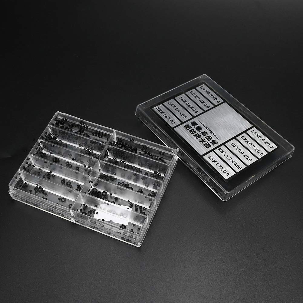 Lot De 1000 Joints Toriques Pour Couronne De Montre - Caoutchouc Noir, Plusieurs Tailles