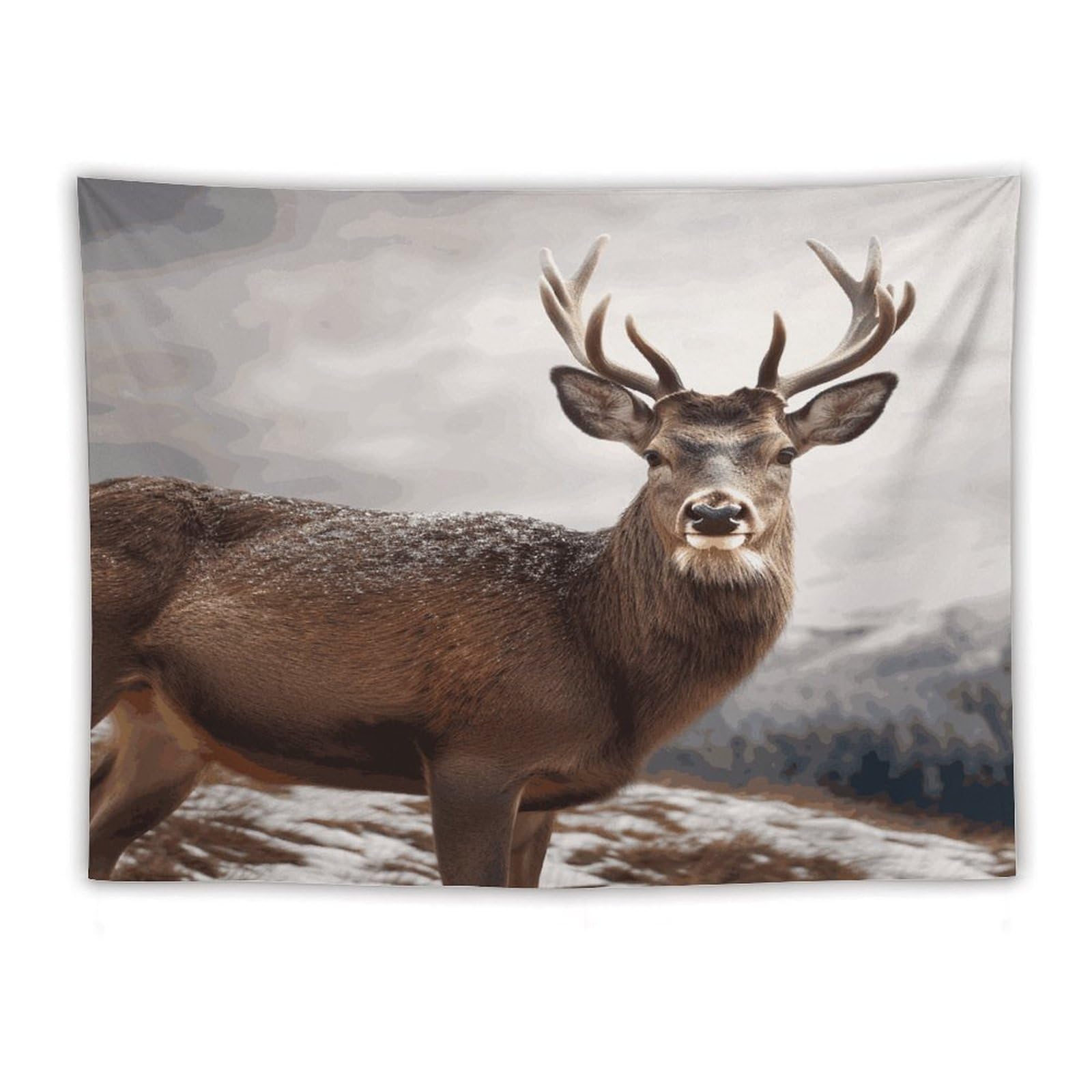 LDGSUPH Wild Animals Deer Tapestry Wall Hanging Decor Anti-fading Aesthetic Wall Tapestries Fashion Wall Blanket Decor Modern Wall Art Tapestry for Bedroom Home Decor 60"x80"