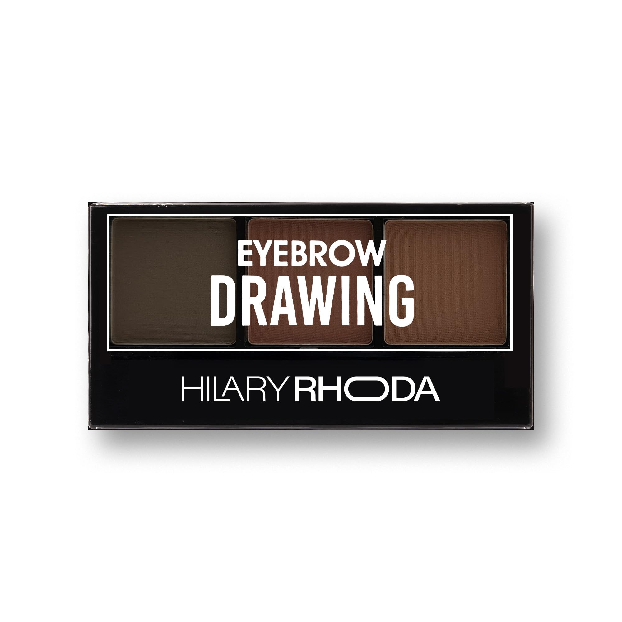 Hilary Rhoda Drawing Eyebrow Palette | Highly Blendable & Superfine Particles | 3 Natural Shades & Comes with a Spoolie | Long Lasting & Waterproof - 7.2g (Shade - 03)-picture-43