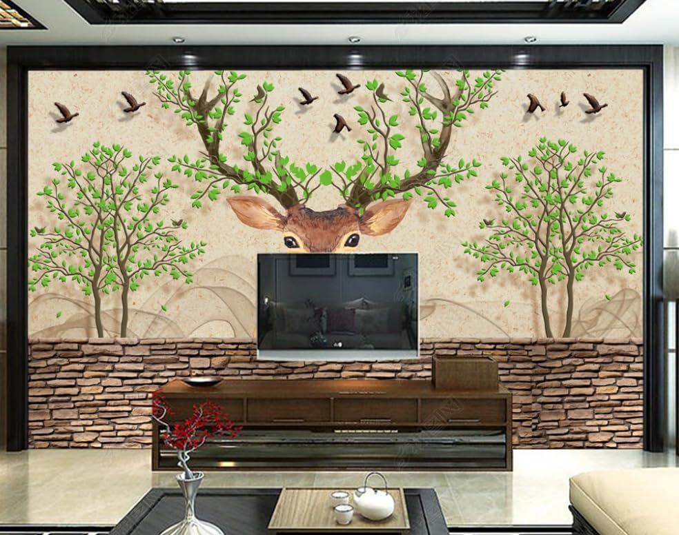 Papier peint mural Elkwall non tissé moderne de grand salon - 3