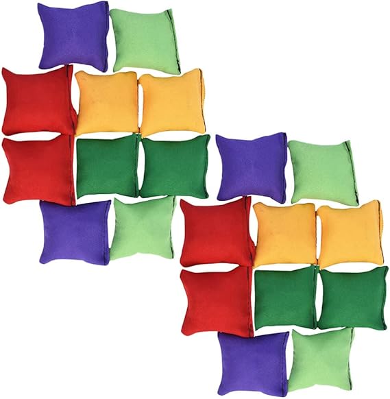 Alipis 20Pcs Small Bean Bags, Colorful Bean Bags for Tossing Game