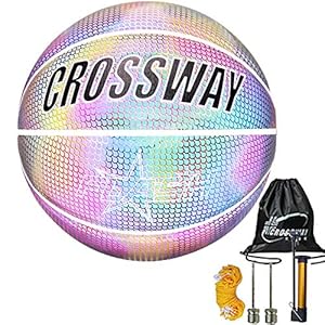 ALLOMN Lichtgevende Basketbal, Heldere Reflecterende Night Game Street PU Gloeiende Basketbal NO.7, Glow in The Dark…