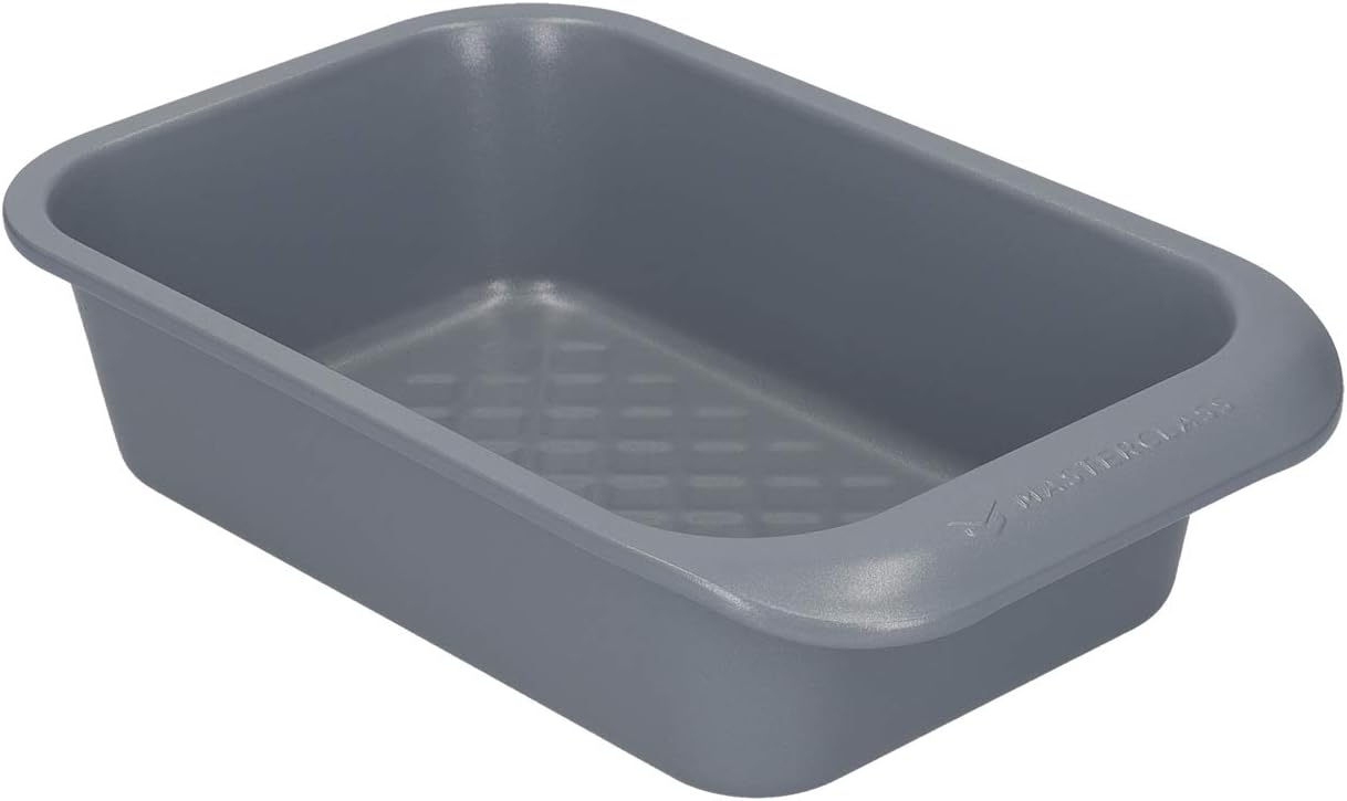 Master Class Smart Ceramic Loaf Tin with Robust Non Stick Coating, Carbon Steel, Stackable 2lb Bread Pan (23 x 15cm)