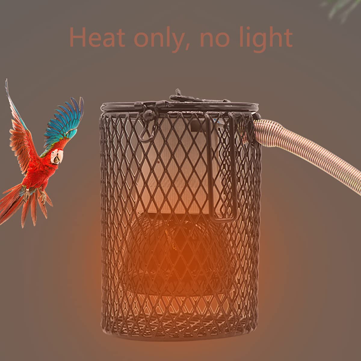 Lámpara Calor Reptil 25W-100W, Lámpara Calor para Mascotas Aves Corral con Termostato Y Cable Alimentación 1,5m, para Granja Cría/Familia,50W