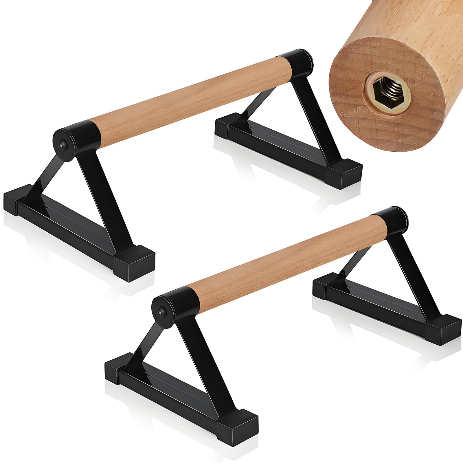 Równoległe uchwyty Push Up, 50 cm Calisthenics Push Up Drewniany stojak Push Up, sprzęt do ćwiczeń w domu, do treningu mięśni i treningu siłowego