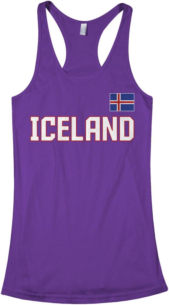 Threadrock Women's Iceland National Pride Racerback Tank Top
