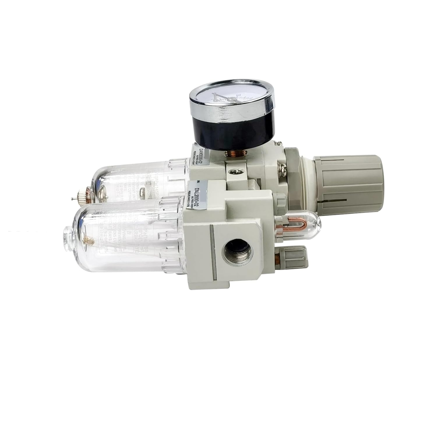 AC2010-02 air Pump Compressor Oil Filter Pressure Reducer Drain Valve Pneumatic Water Separator Pressure Manual Drain(AC2010-02,Copper Filter)