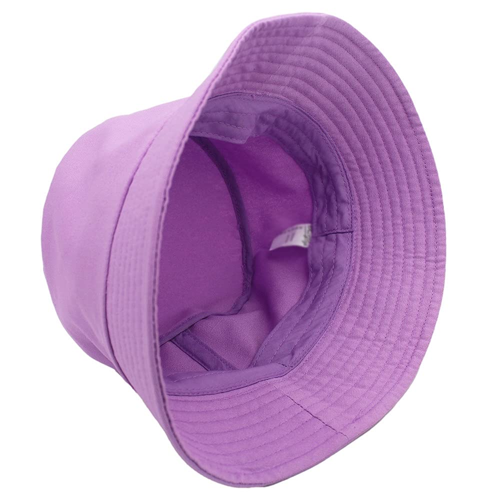 Sombreros de Pescador para Mujer, para Playa, para Adolescentes y niñas, de ala Ancha, con protección Solar UPF 50+ (Morado, Talla única)