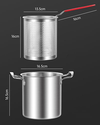Miniatura 8 de Mini freidora, freidora pequeña de acero inoxidable 316, varias especificaciones del paquete, eficiencia de combustible, mini freidora, con cesta y