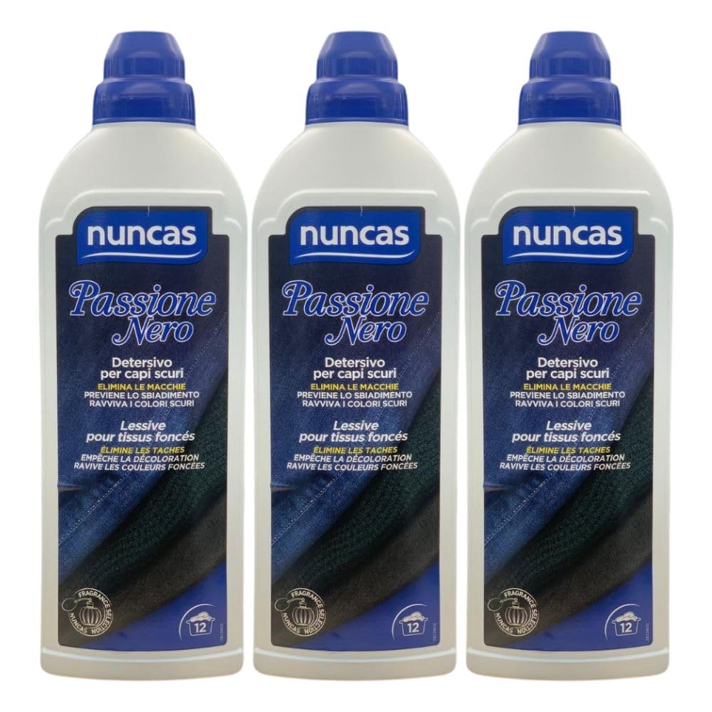 Detersivo per Capi Scuri, Elimina le Macchie, Previene lo Sbiadimento, Ravviva i Colori, 750ml (3 Unità)