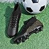 CLLYHHC Mens Soccer Shoes Womens Indoor Outdoor Football Cleats Unisex Baseball Turf Shoe Youth Rugby Adult AG FG TF Football Boots Wide Training Sneaker Black EU 40