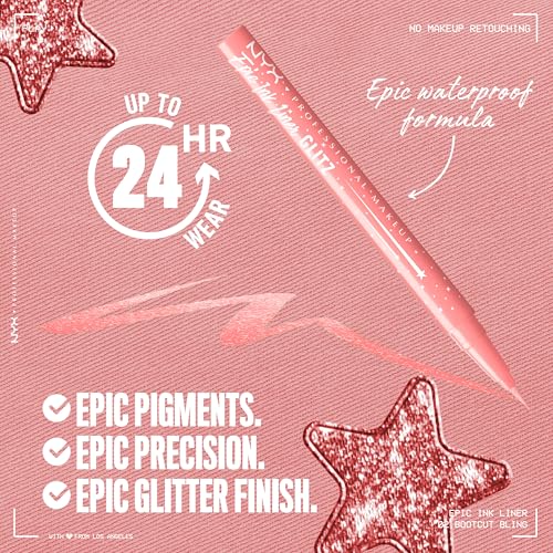 NYX PROFESSIONAL MAKEUP Epic Ink Glitz Eyeliner, Metallic, Bootcut Bling - image 2
