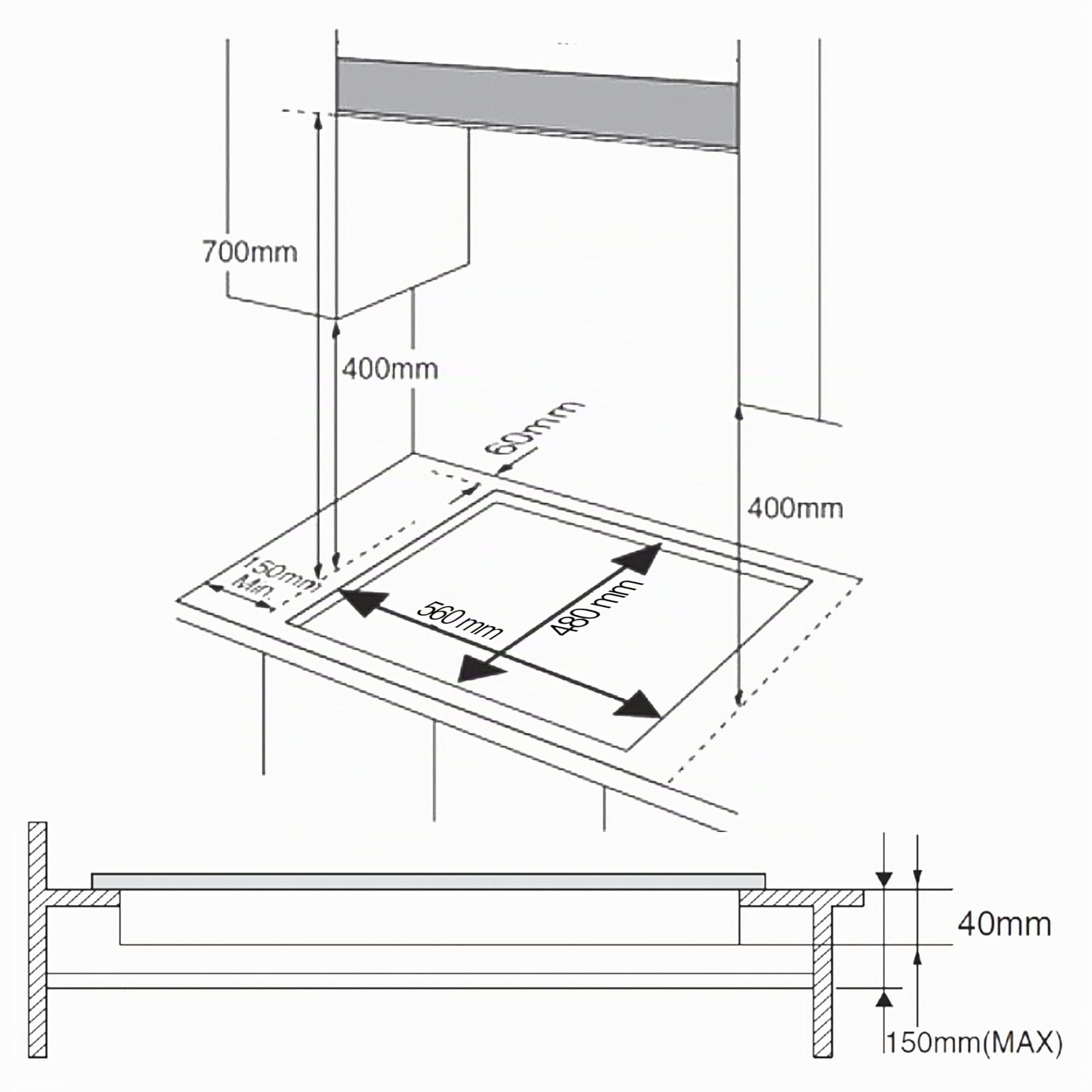 Cecotec Table de Cuisson Mixte Bolero Squad GI 3500 Hybrid FullFlex, 3,4 kW | Gaz et Induction du Puissance 3500 W, 9 Vitesses, Fonction Booster, Zone FullFlex, Fonction Keep Warm, Fonction Stop&Go